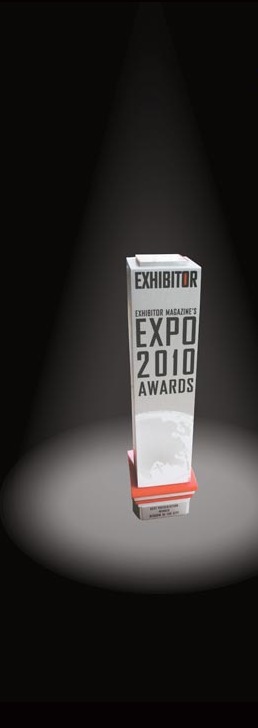 EXHIBITOR誌 EXPO 2010 Awards のトロフィー